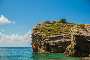 Obraz premium The Stone island in the sea