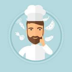 Chief cooker having new idea about the recipe.