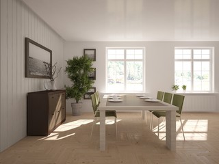 White modern interior design