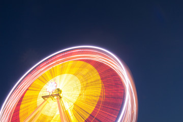 Attraction Ferris wheel at night