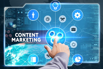 Business, Technology, Internet and network concept. Young busine