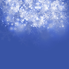 Fototapeta na wymiar Blue Snowflake Background