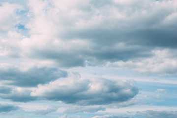 Obraz premium Beautiful cloudy summer sky. Nobody