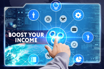 Business, Technology, Internet and network concept. Young busine