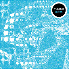 Vector Winter Background. Abstract Dots Illustration. Snowy Engraving Texture.