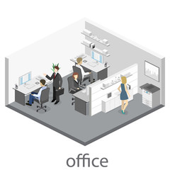 Set of isometric business people , info graphic vector design
