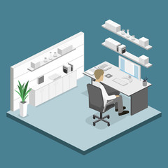 Set of isometric business people , info graphic vector design