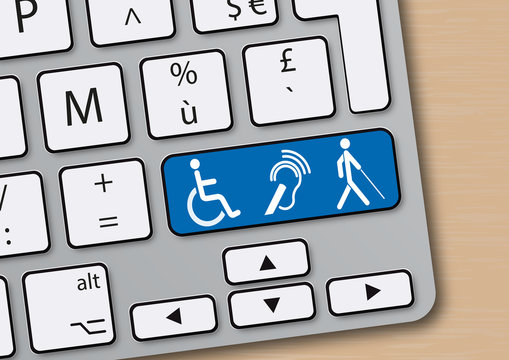 Handicap - Clavier d'ordinateur - Aide &agrave; la personne