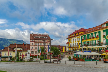main square in Mariazell, Austria