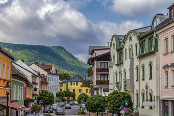 Fototapeta na wymiar street in Mariazell, Austria