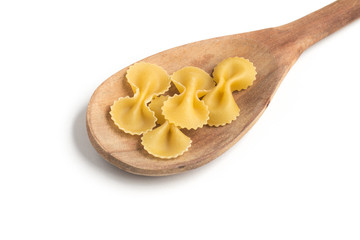 Farfalle into a spoon