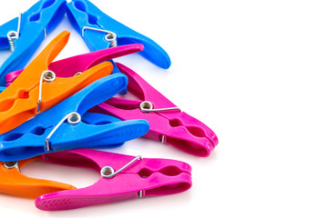 colorful plastic clothes pegs