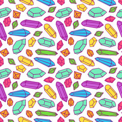 seamless pattern of crystals