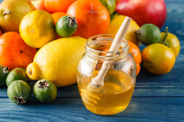 background of different fruits and vegetables