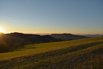 Sonnenuntergang in Horben