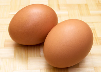 eggs on wooden table