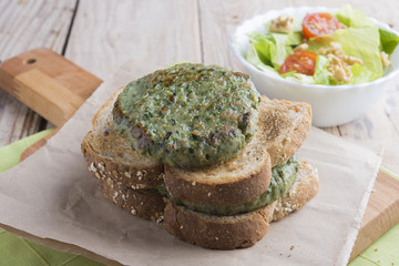 Burger of spinach