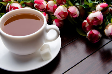 Cup of tea in catering concept