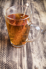 fall autumn hot fresh tea bad weather at home cozy cocooning concept