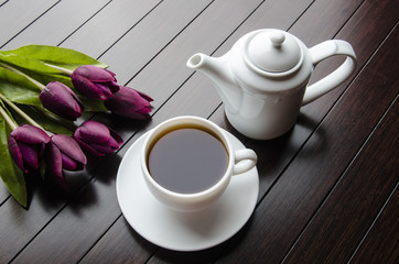 Cup of tea in catering concept