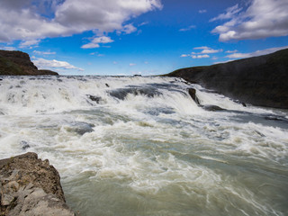 Flow downsteam from a waterfall