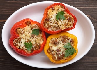 Stuffed paprika.