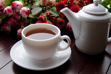 Cup of tea in catering concept