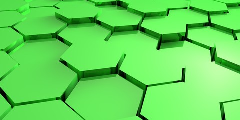 Digital hexagons background