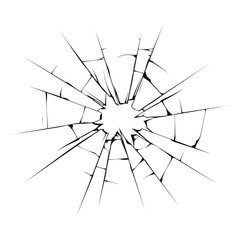 Crushed glass illustration. Isolated on white background. Vector illustration, eps 10.
