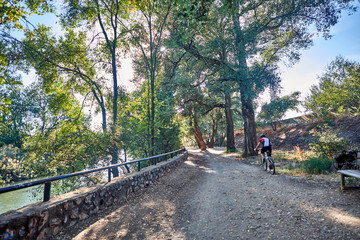 Fototapeta premium Autum 2016. Views of the Henares River and around, near Alcala de Henares, Madrid, Spain 