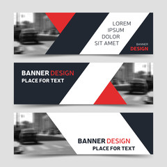 Set of horizontal business banner templates. Corporate identity