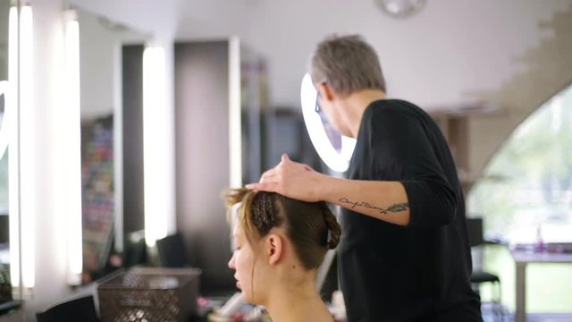 Professional stylists working on a way