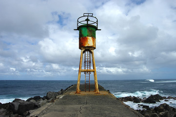 La Réunion - Balise sur la digue de Saint-Pierre