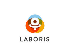 Abstract pin logo design. Location creative symbol. Navigation map universal vector icon.