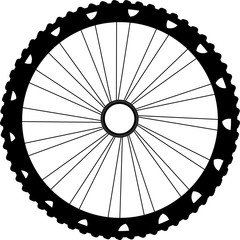 silhouette of a bicycle wheel