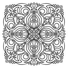 vector, mandala, illustration, abstract, floral pattern, boho style, oriental,  design element tissue, wrap