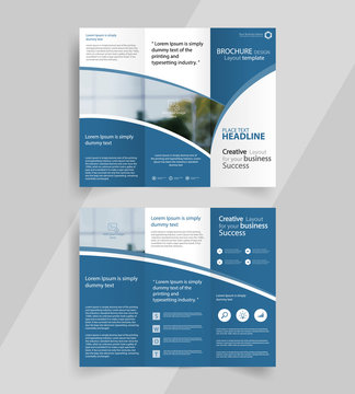 business tri-fold brochure layout design ,vector a4  brochure  template