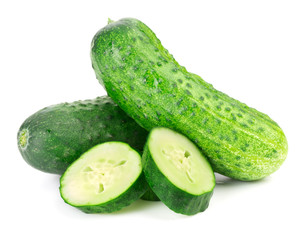 Cucumber isolated on white