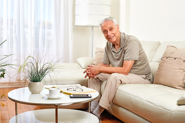 Senior man at home.