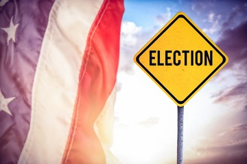 Composite image of election text