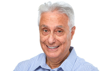 Senior man smile.