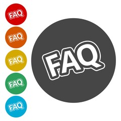 FAQ information sign icon 