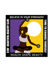 Woman fitness logo