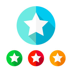 Set of star icons. Vector illustration.