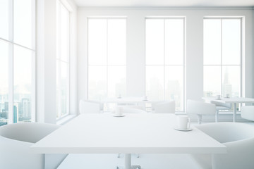 Minimalistic cafe interior