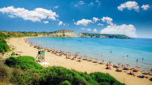 Gerakas beach on Zakynthos Island, Greece. It is a protected area of Caretta Caretta turtle nesting site.