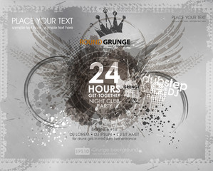 background for poster in grunge style. Grunge print for t-shirt. Abstract background. Texture background. Abstract shape