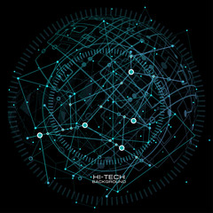 infographic elements. futuristic user interface. Abstract polygonal space low poly dark background with connecting dots and lines. Vector science Polygonal background. Futuristic HUD background.