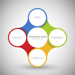 Business concept with 4 options, parts, steps or processes. Template for diagram, graph, presentation and chart. Web design. One two three four - vector paper progress steps for business