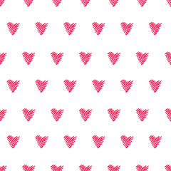 Seamless red heart pattern